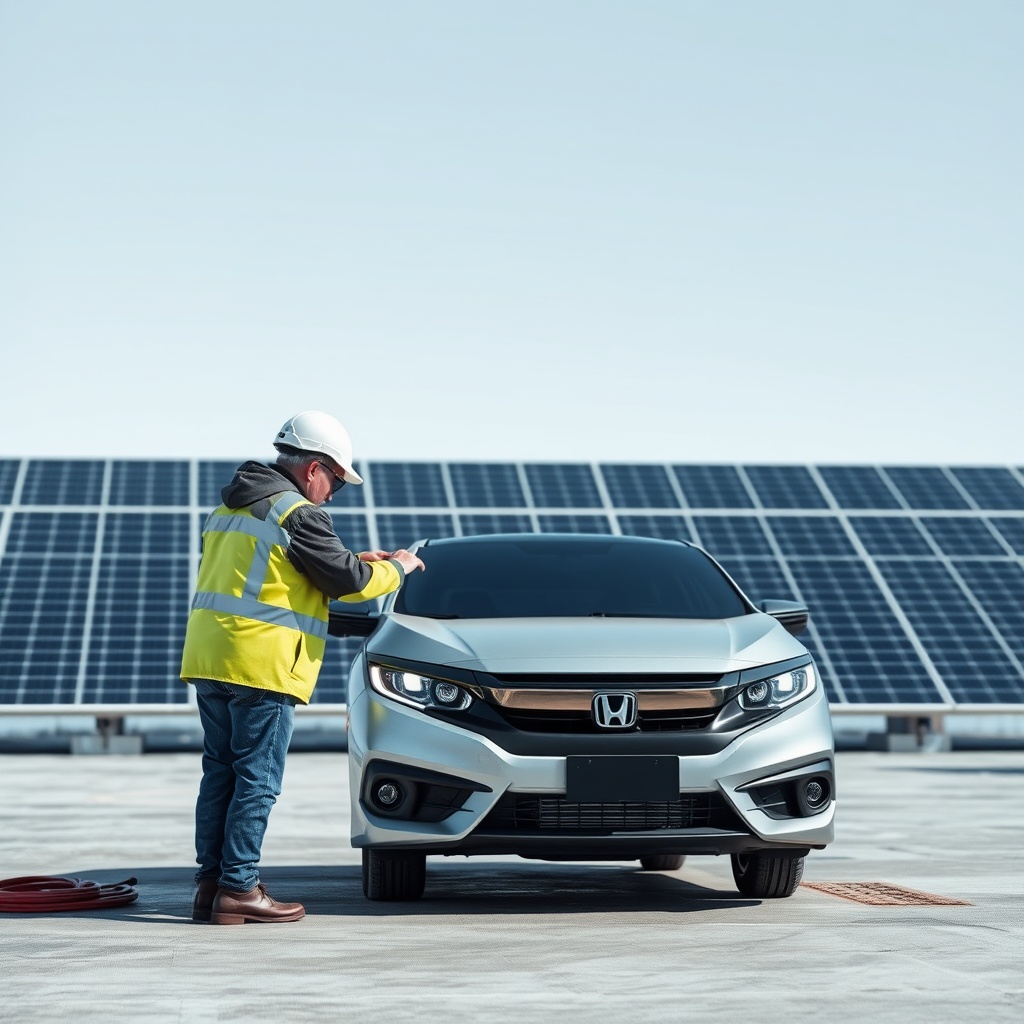 Civic Solar paneli laboratuvar ortamında yüksek sıcaklık testi sırasında