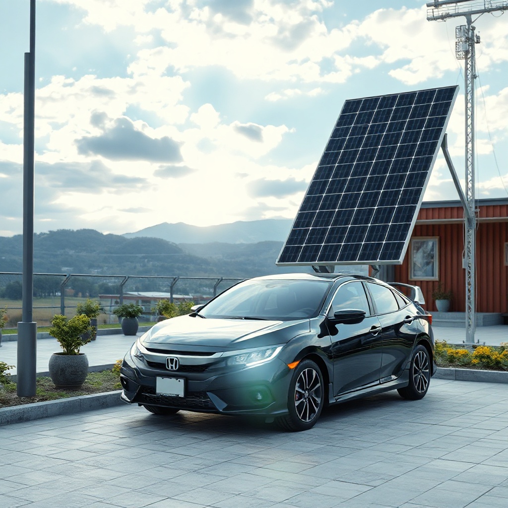 Civic Solar paneli çatıda yaz aylarında