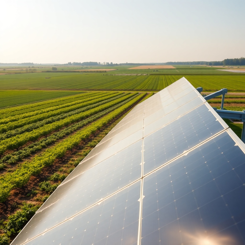 <clean photorealistic photo of a solar installation with SunPower Maxeon 6 AC panels on a
